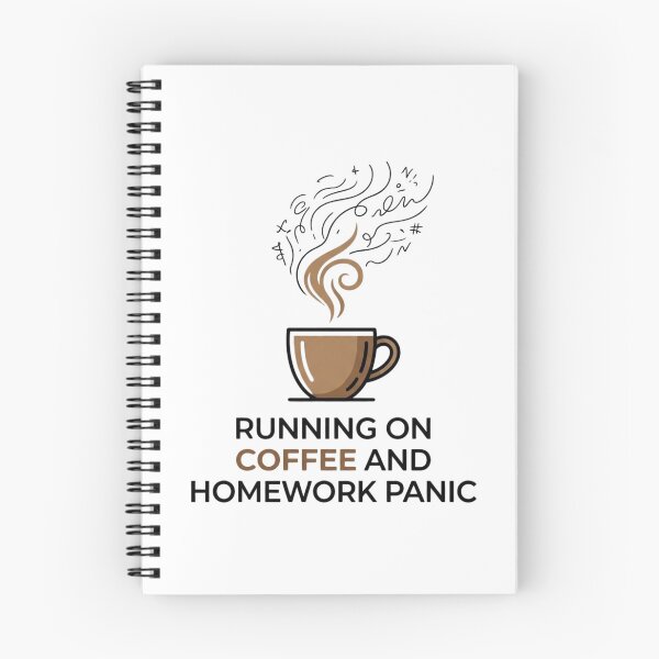 Item preview, Running on Coffee and Homework Panic designed and sold by RunningWhiskers.