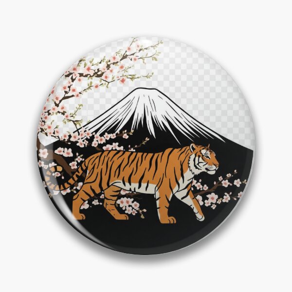 Item preview, A tiger walking leisurely at the foot of Mt. Fuji. designed and sold by derideriworks.