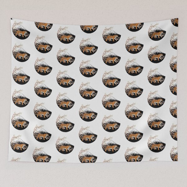 Item preview, A tiger walking leisurely at the foot of Mt. Fuji. designed and sold by derideriworks.