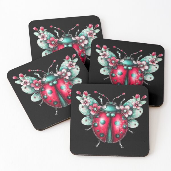 Item preview, Floral Winged Ladybug designed and sold by hrendika.