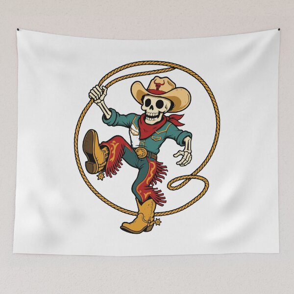 Item preview, Dancing Cowboy Skeletons Wild West Halloween Design designed and sold by JansenGS.