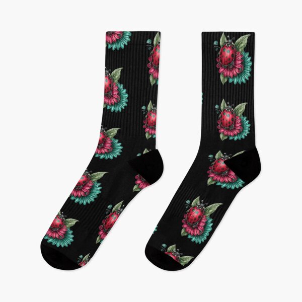 Item preview, Ladybug on Colorful Flowers designed and sold by hrendika.