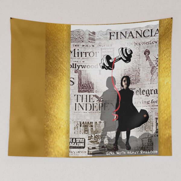 Item preview, Girl With Heavy Balloon (design ACCI) designed and sold by VanyssaGraphics.
