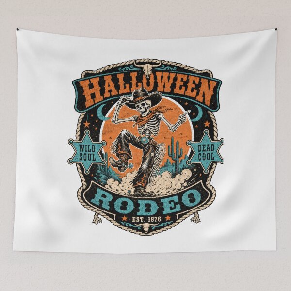 Item preview, Dancing Cowboy Skeletons Wild West Halloween Design designed and sold by JansenGS.