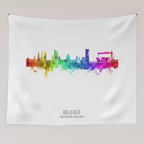 Aperçu de l'œuvre Skyline de Belfast, Irlande du Nord créée et vendue par ArtPrints.
