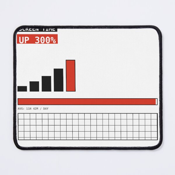 Item preview, Screen Time Up 300% Sticker designed and sold by PlusScanner.