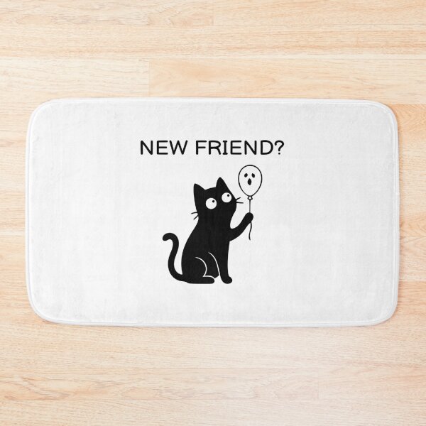 Item preview, New Friend? Funny Halloween Black Cat designed and sold by FUEGO & NOX.
