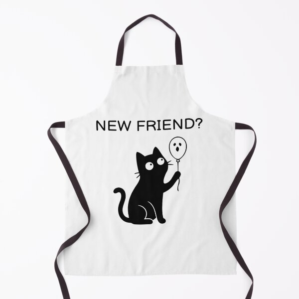 Item preview, New Friend? Funny Halloween Black Cat designed and sold by FUEGO & NOX.