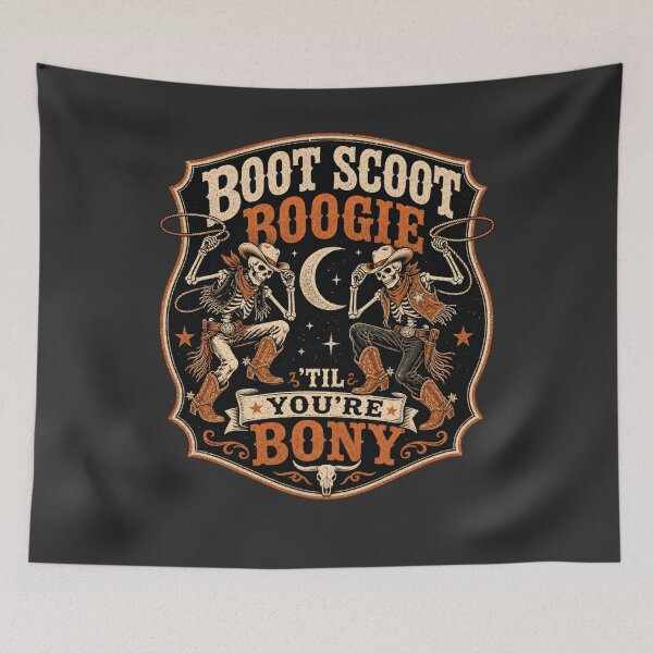 Item preview, Dancing Cowboy Skeletons Wild West Halloween Design designed and sold by JansenGS.