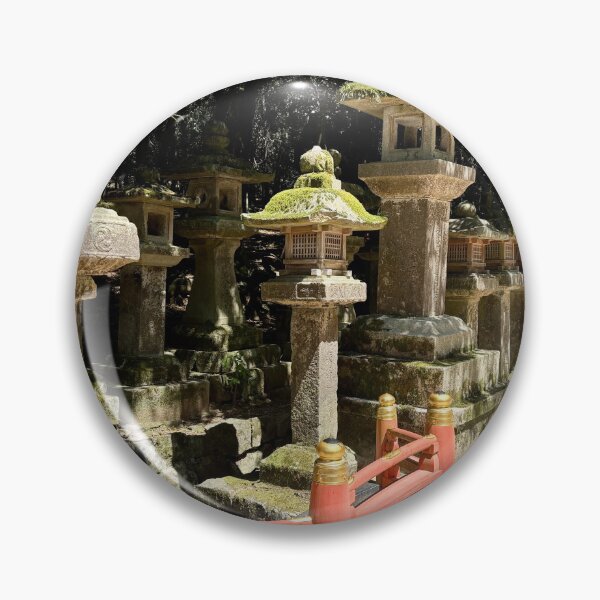 Item preview, Moss-Covered Stone Lanterns of Kasuga Taisha Nara Japan designed and sold by HistoryDesigns.