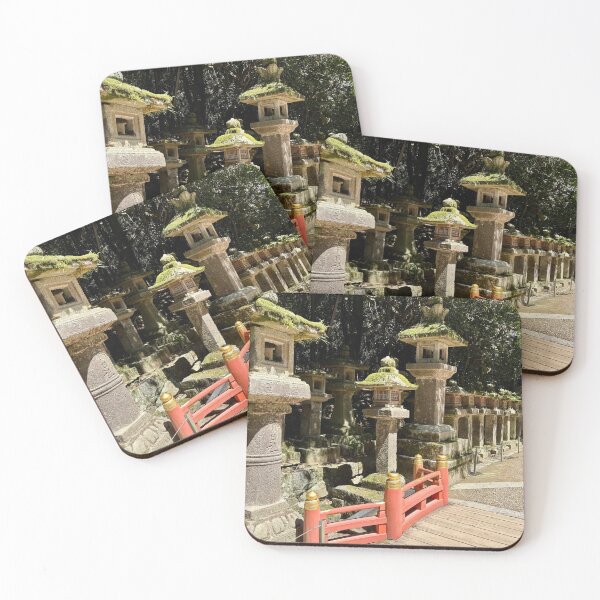 Item preview, Moss-Covered Stone Lanterns of Kasuga Taisha Nara Japan designed and sold by HistoryDesigns.
