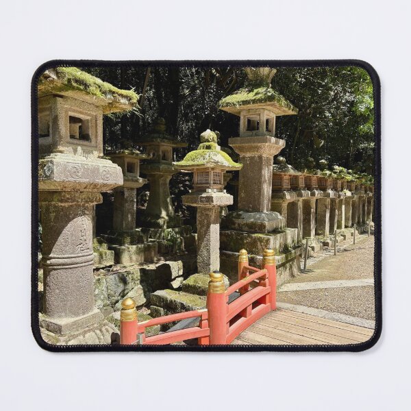 Item preview, Moss-Covered Stone Lanterns of Kasuga Taisha Nara Japan designed and sold by HistoryDesigns.