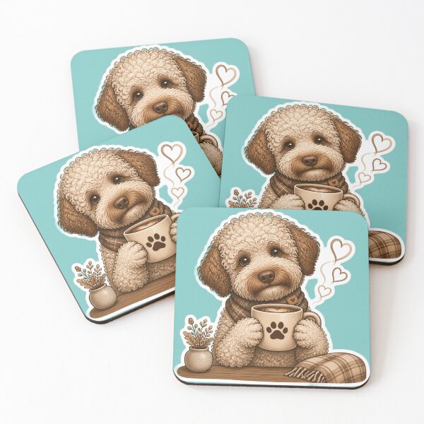 Item preview, Lagotto Romagnolo Coffee Sticker – Dog Lover Gift designed and sold by Benjipawprints.