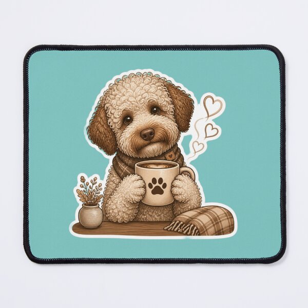 Item preview, Lagotto Romagnolo Coffee Sticker – Dog Lover Gift designed and sold by Benjipawprints.