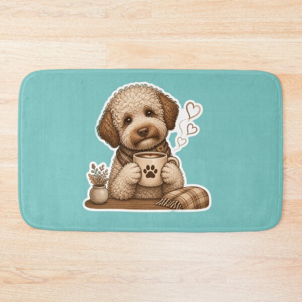 Item preview, Lagotto Romagnolo Coffee Sticker – Dog Lover Gift designed and sold by Benjipawprints.