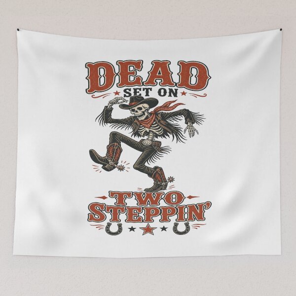 Item preview, Dancing Cowboy Skeletons Wild West Halloween Design designed and sold by JansenGS.