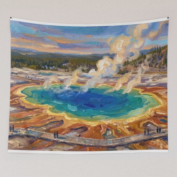 Item preview, Grand Prismatic Spring Yellowstone designed and sold by RedPeaStudio.