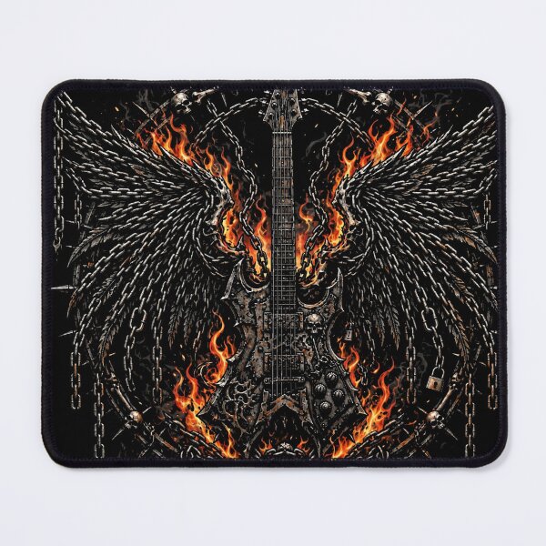 Item preview, Flaming Angel Wing Electric Guitar Design designed and sold by Rama KLK.