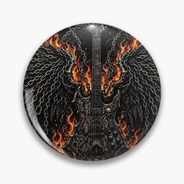 Item preview, Flaming Angel Wing Electric Guitar Design designed and sold by Rama KLK.
