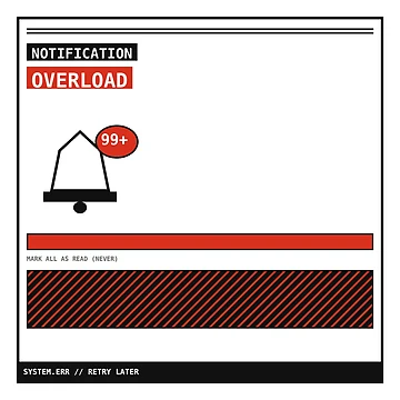 Artwork thumbnail, Notification Overload 99+ Sticker by PlusScanner