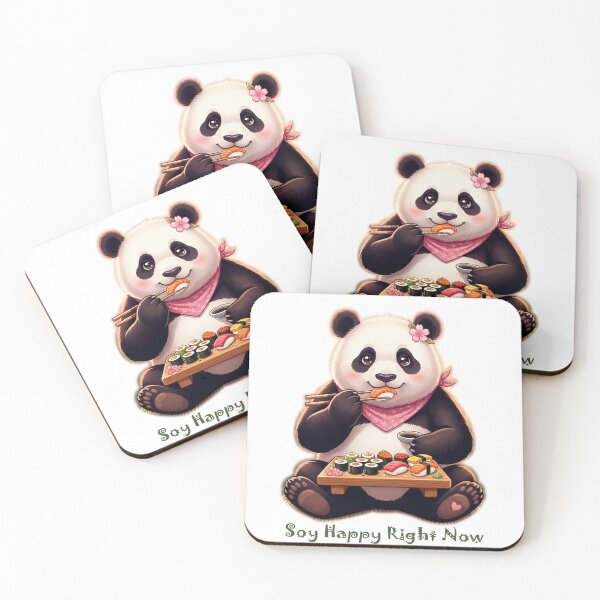 Item preview, Soy Happy Right Now — Cute Sushi Panda designed and sold by Faissal SBIAA.