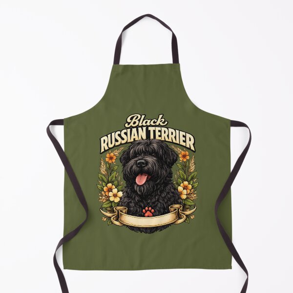 Item preview, Black Russian Terrier – Vintage Floral Dog Portrait designed and sold by blankTeeShirt.
