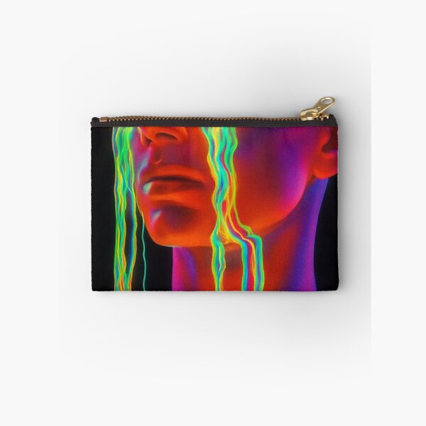 Item preview, Psychedelic Glowing Cyberpunk Portrait Neon Crying Mannequin Surreal Art designed and sold by LYAN-STORE.