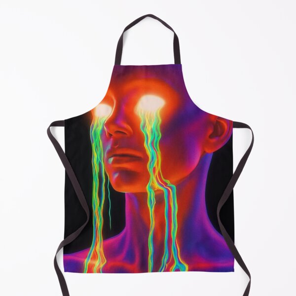 Item preview, Psychedelic Glowing Cyberpunk Portrait Neon Crying Mannequin Surreal Art designed and sold by LYAN-STORE.