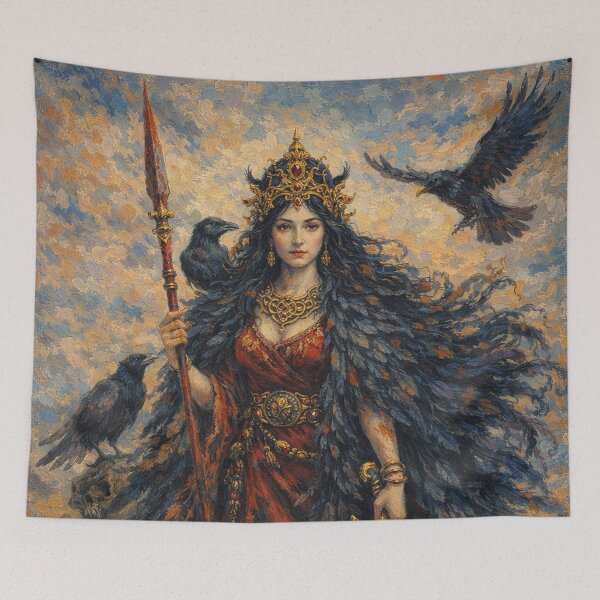 Item preview, Raven Celtic Goddess Morrigan Painting designed and sold by GalleryKauffeld.
