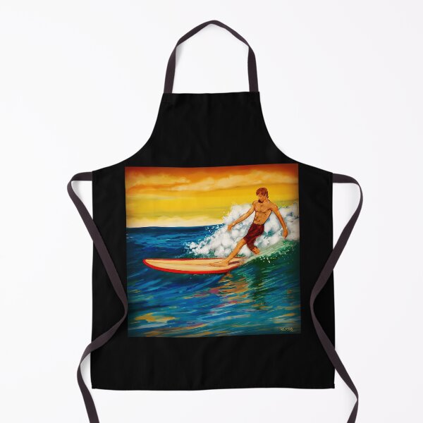 Item preview, Old School California Longboard Surfer Dude Ocean Wave designed and sold by NotDeadCERB.