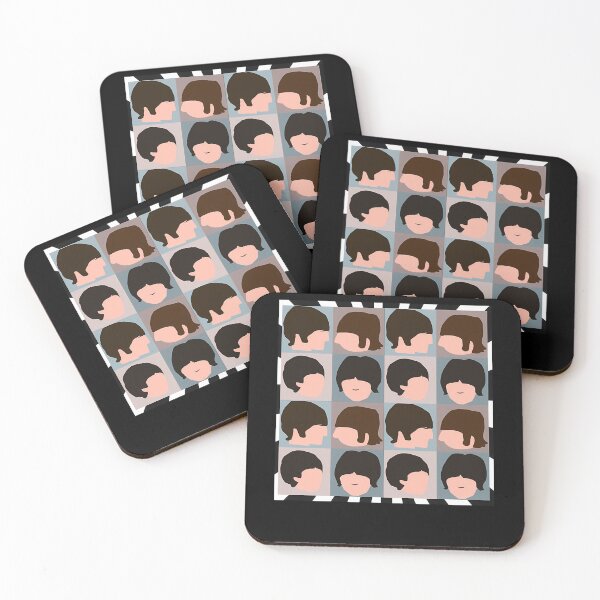 Item preview, Sixties Pop Art Pattern Fab Four Four Silhouette designed and sold by NotDeadCERB.
