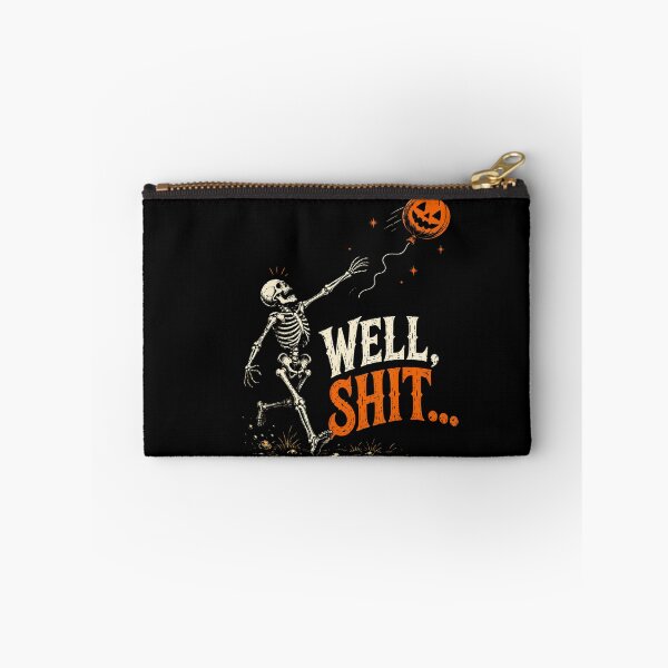 Item preview, Well Shit Skeleton Lost Pumpkin Balloon Funny Halloween Meme designed and sold by VioletNance.