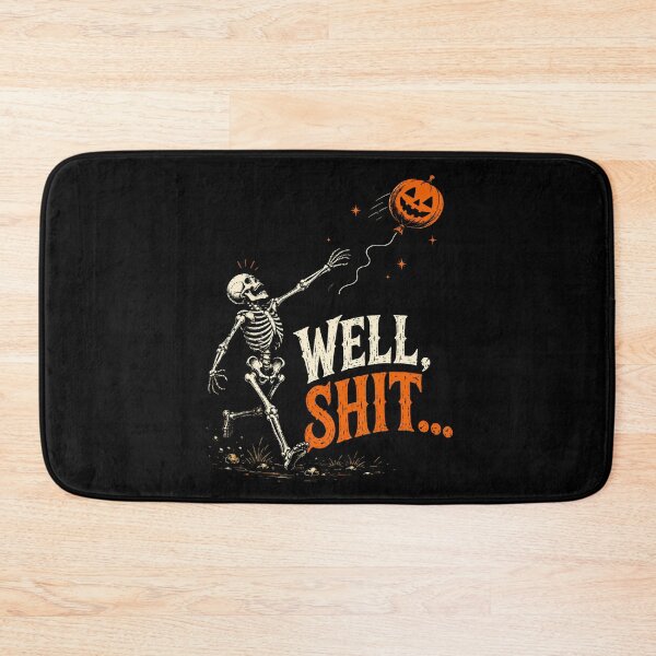 Item preview, Well Shit Skeleton Lost Pumpkin Balloon Funny Halloween Meme designed and sold by VioletNance.