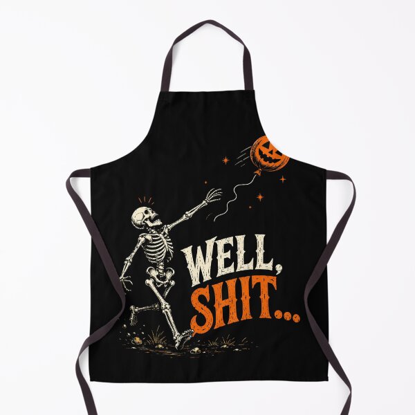 Item preview, Well Shit Skeleton Lost Pumpkin Balloon Funny Halloween Meme designed and sold by VioletNance.