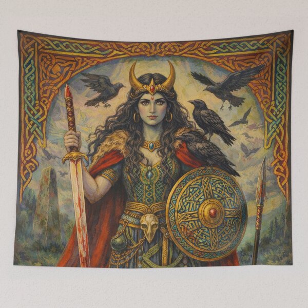 Item preview, Celtic Goddess Morrigan Painting designed and sold by GalleryKauffeld.