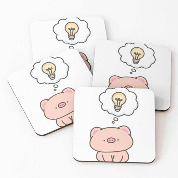 Item preview, Kawaii Pig Having a Bright Idea designed and sold by Partoon-dp.