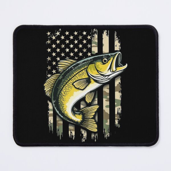 Item preview, Camo American Flag Bass Fishing Patriotic Fisherman designed and sold by haitrieuic96.