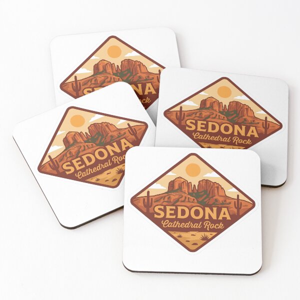 Item preview, Sedona Arizona Cathedral Rock Desert Vintage Diamond Badge designed and sold by LittleArij.