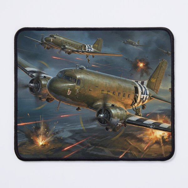 Item preview, C-47 Dakota Under Fire WWII Raid designed and sold by Airpower Art.