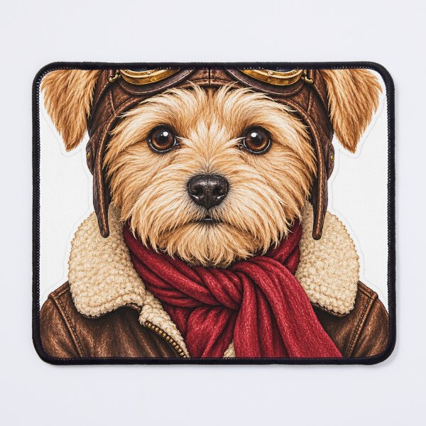 Item preview, Retro Pilot Dog in Aviator Goggles and Red Scarf designed and sold by ChicClicker.