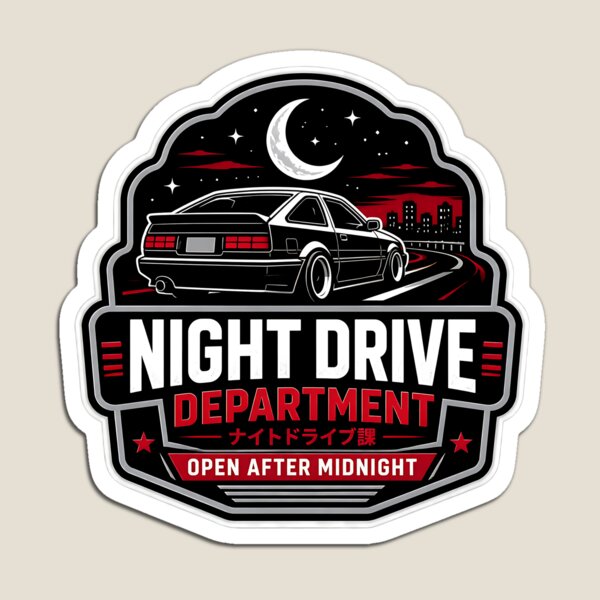 Item preview, Night Drive Department Midnight Car Enthusiast Sticker designed and sold by MUGEN WORKS.