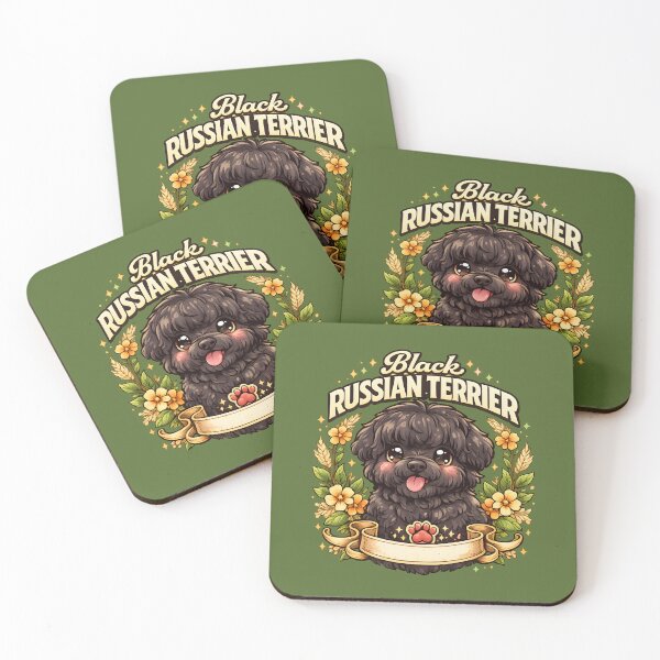 Item preview, Cute Black Russian Terrier – Floral Dog Lover Design designed and sold by blankTeeShirt.