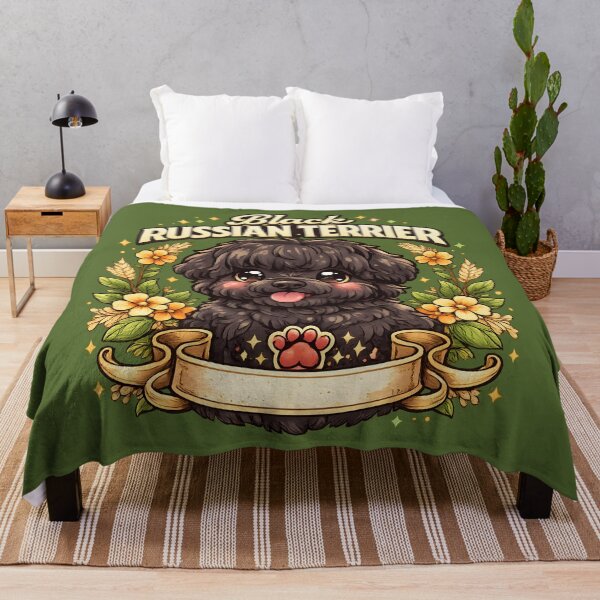 Item preview, Cute Black Russian Terrier – Floral Dog Lover Design designed and sold by blankTeeShirt.