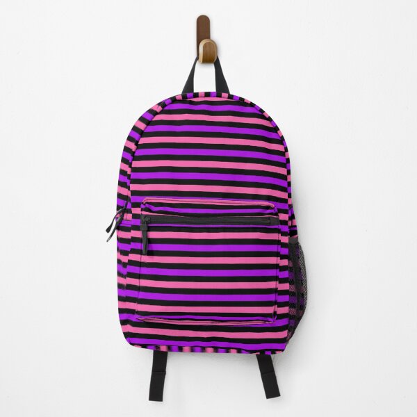 Item preview, Purple And Pink Stripes Design Black designed and sold by PatternTitan.