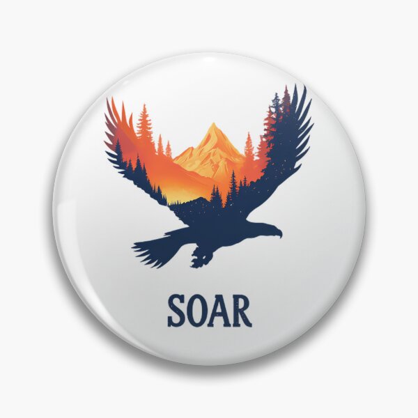 Item preview, Soar Eagle Flying Mountain Forest designed and sold by Structure-Blue.
