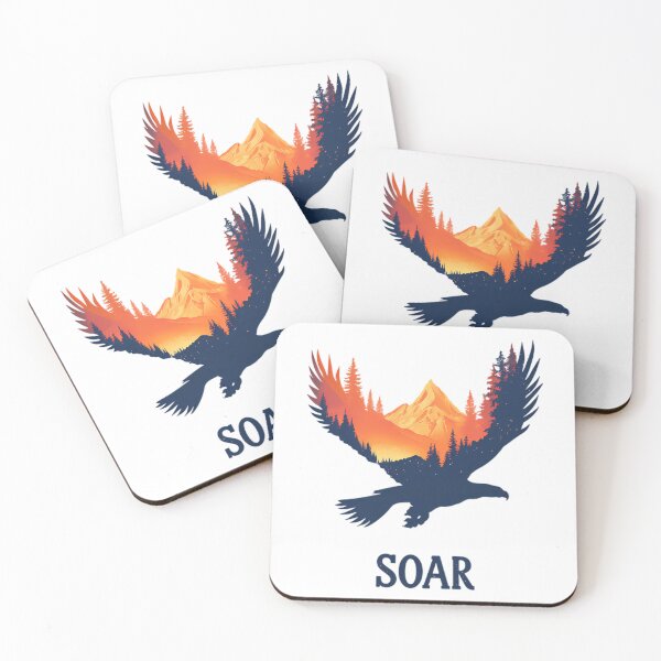Item preview, Soar Eagle Flying Mountain Forest designed and sold by Structure-Blue.