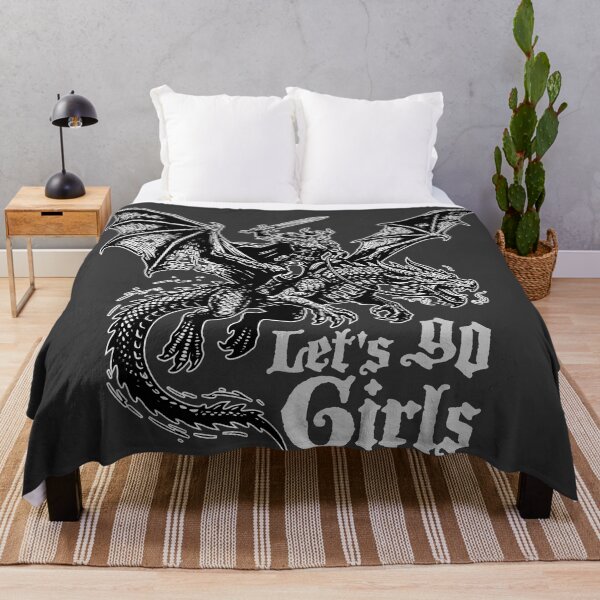 Item preview, Let's Go Girl Retro Girls Dragon Rider Fantasy Feminist designed and sold by Colorfulman.