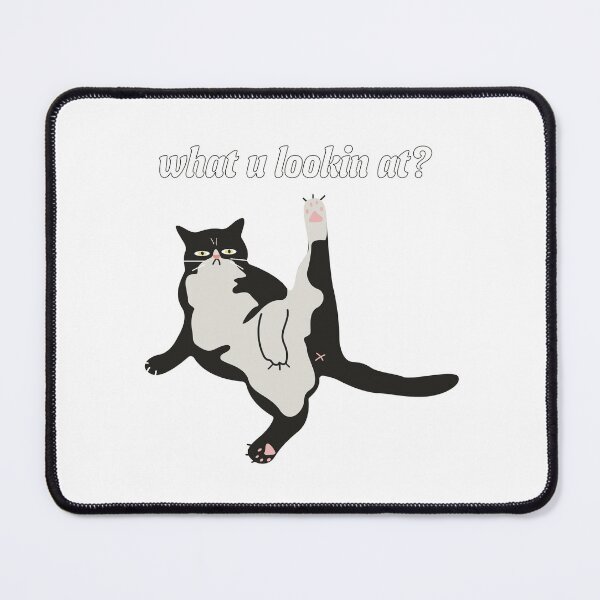 Item preview, What U Lookin' At? - Cat (black text) designed and sold by R-A Designs.