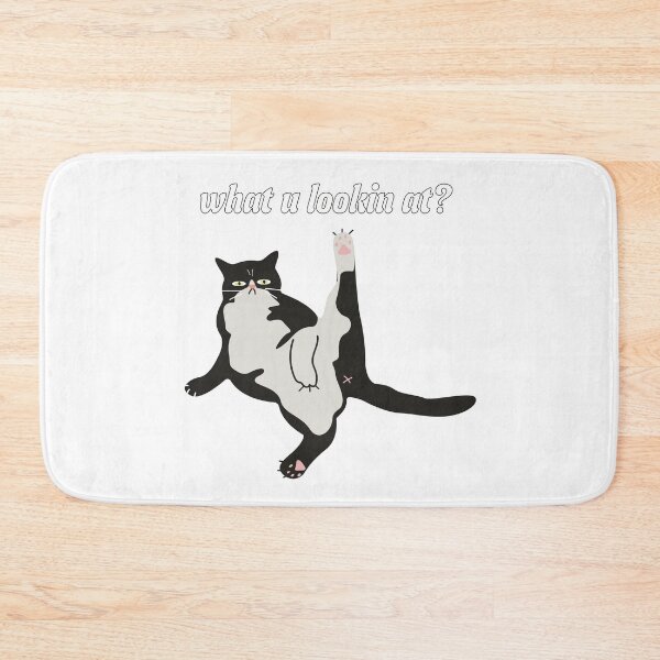 Item preview, What U Lookin' At? - Cat (black text) designed and sold by R-A Designs.