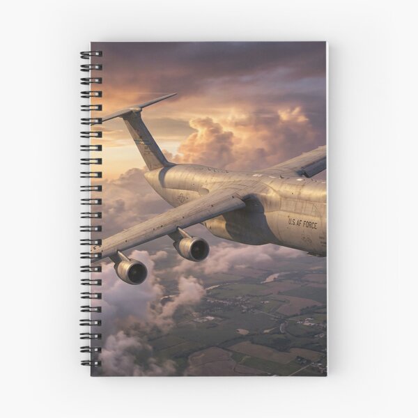 Item preview, C-5 Galaxy Banking Over Sunset Clouds designed and sold by Airpower Art.
